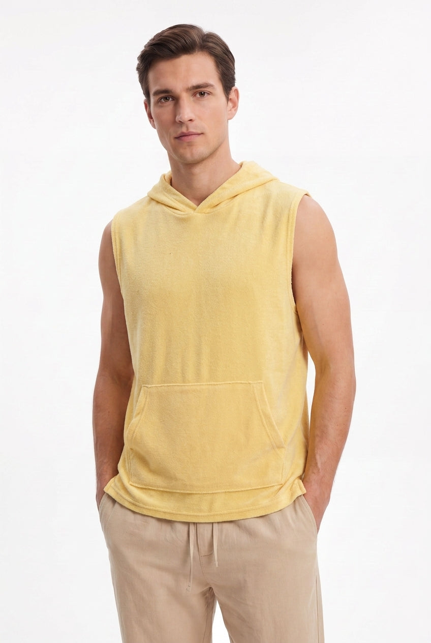 Towel hoodie yellow