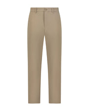 Compact nylon trousers camel beige