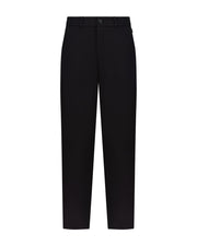 Compact nylon trousers carbon black