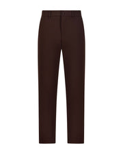 Compact nylon trousers coffee bean