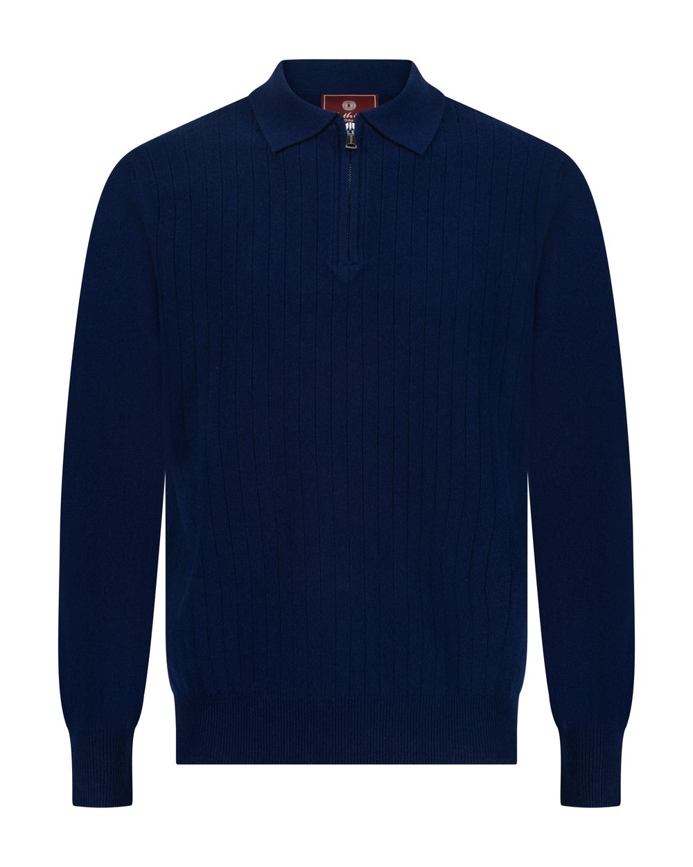 Half zip rib merino wool sweater bay
