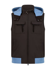 Lunaro contrast vest taupe mist