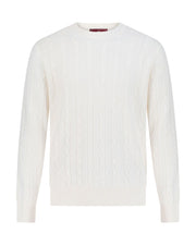 Cashmere  round neck  cable  sweater lily