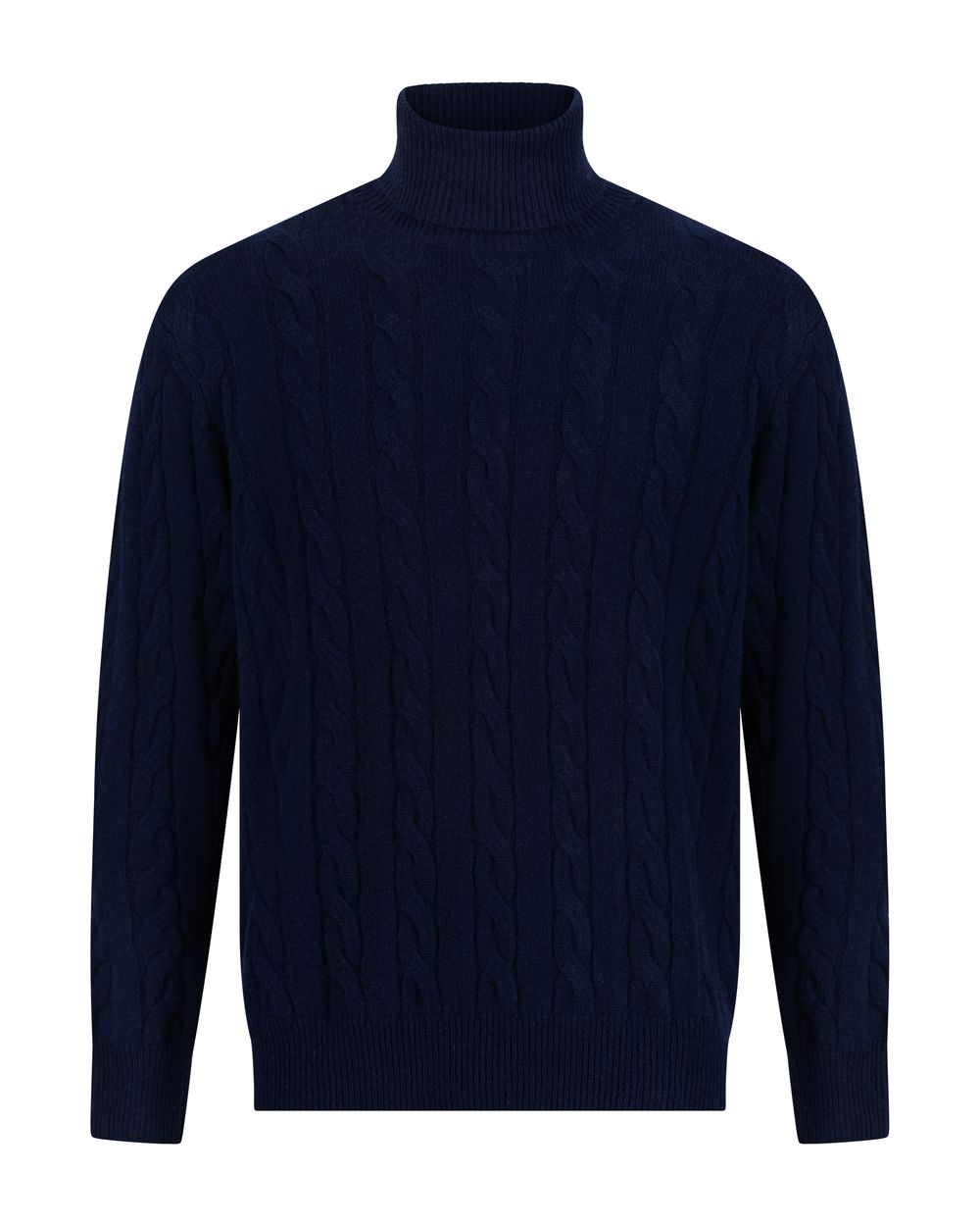Cashmere turtle neck cable sweater cosmos
