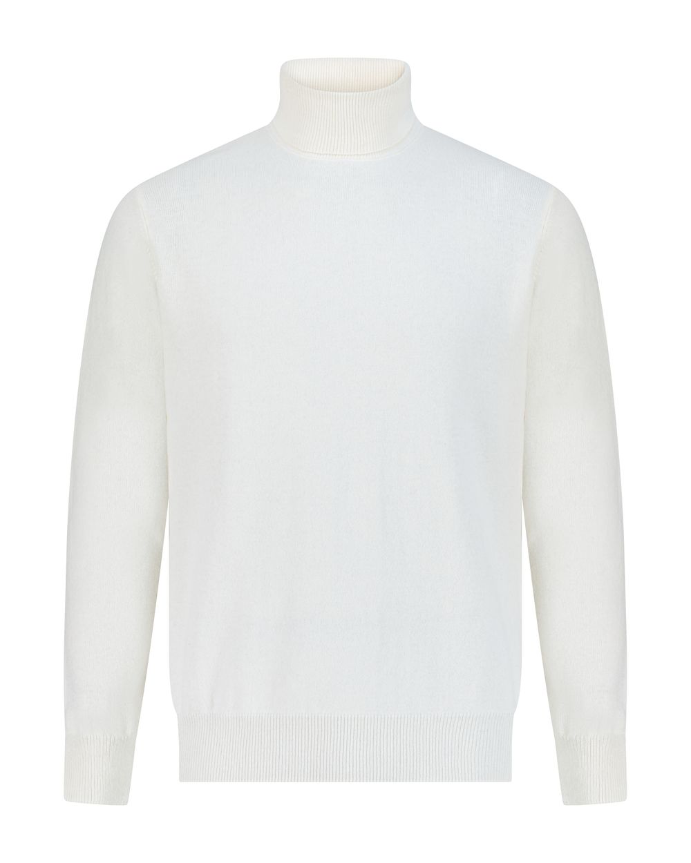 Turtle neck merino wool sweater cream white