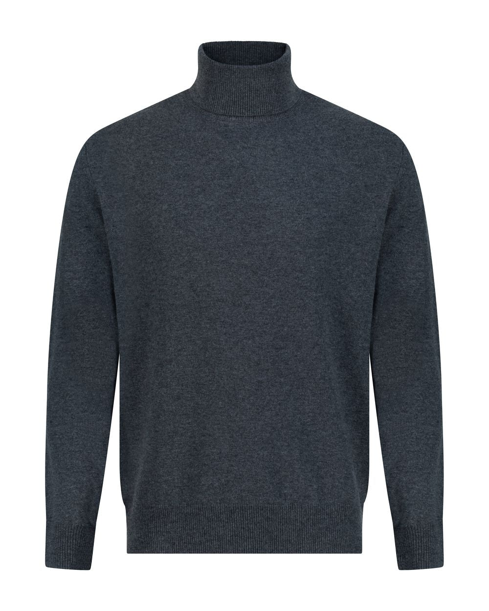Turtle neck merino wool sweater ruthenium