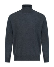 Turtle neck merino wool sweater ruthenium