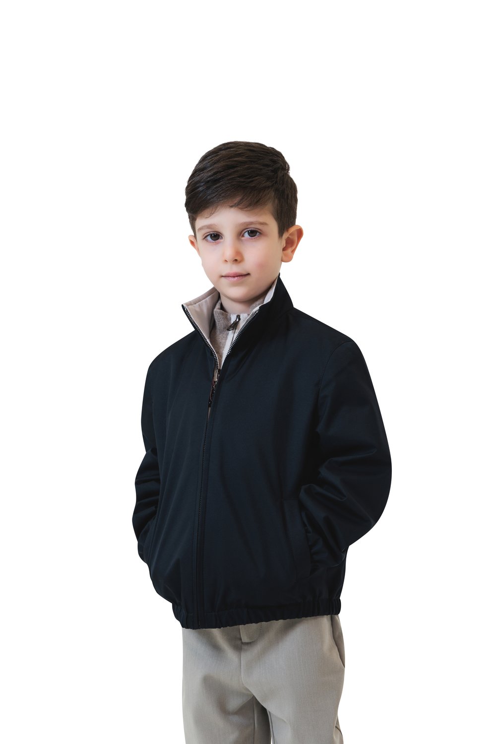 Kid's regent reversible bomber indigo night