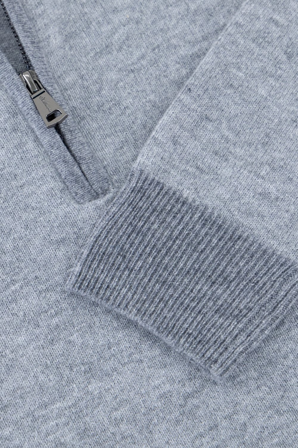 Half zip merino wool sweater smoke
 argentlum