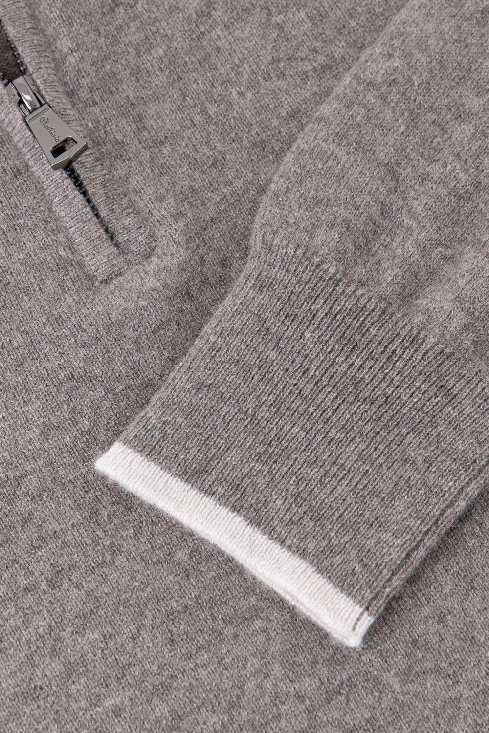 Cashmere half zip sweater vapor
 albatross