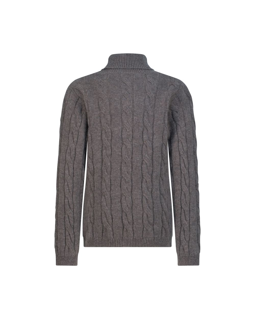 Kid's cashmere turtle neck cable sweater vapor