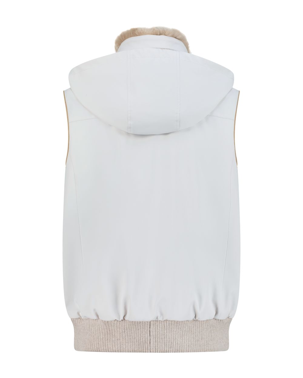 Lunaro contrast vest sandstone cream