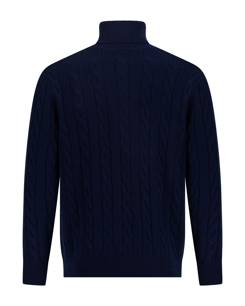 Cashmere turtle neck cable sweater cosmos