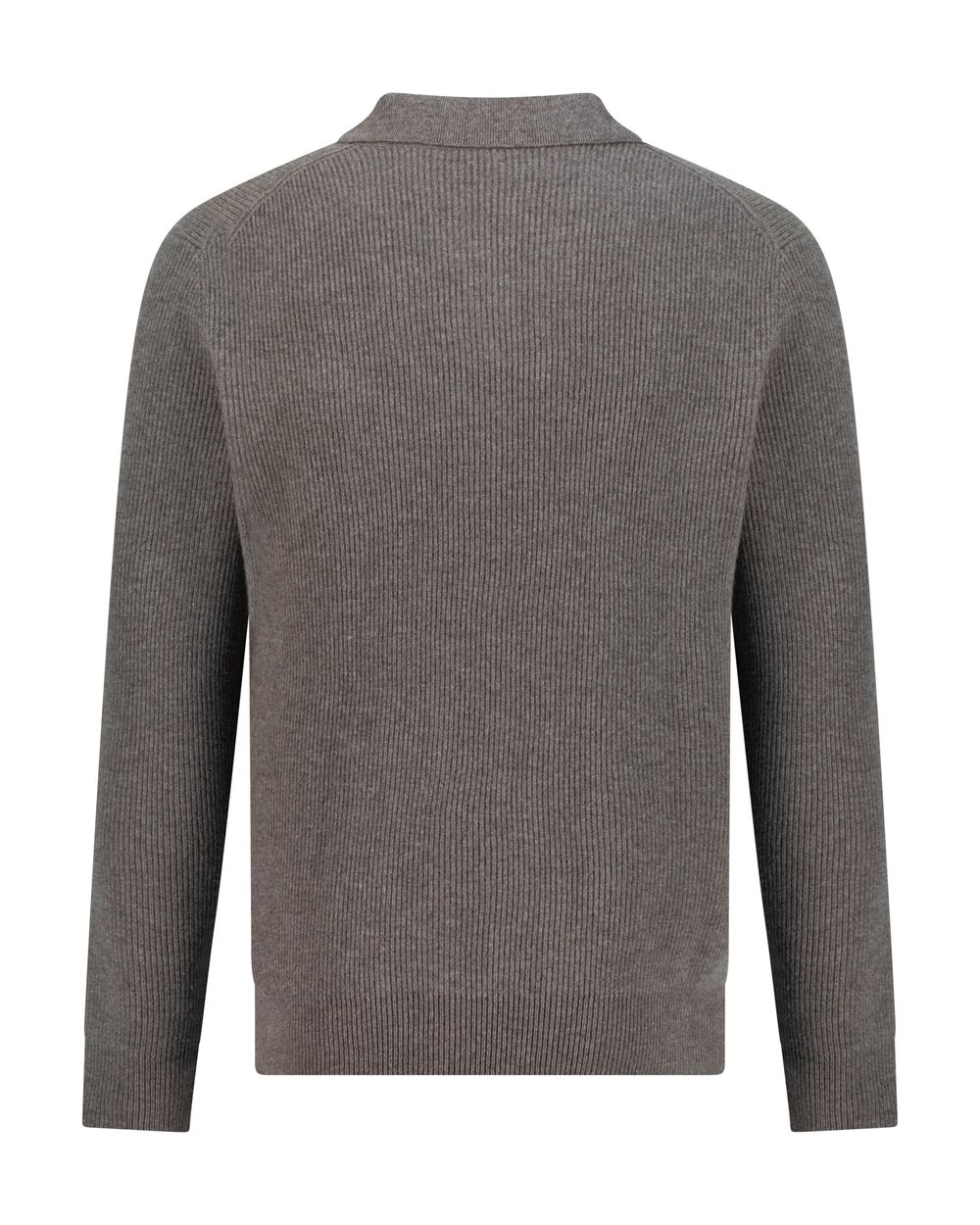 Open collar rib merino wool sweater vapor