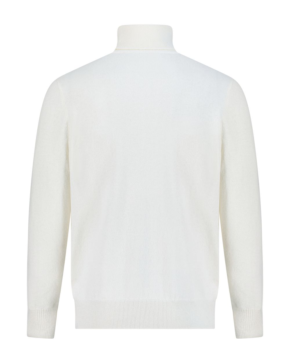 Turtle neck merino wool sweater cream white