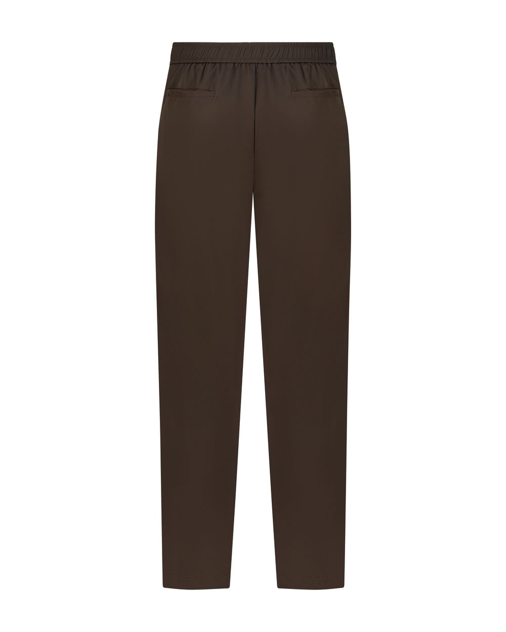 Soft weave nylon trouser coffee bean