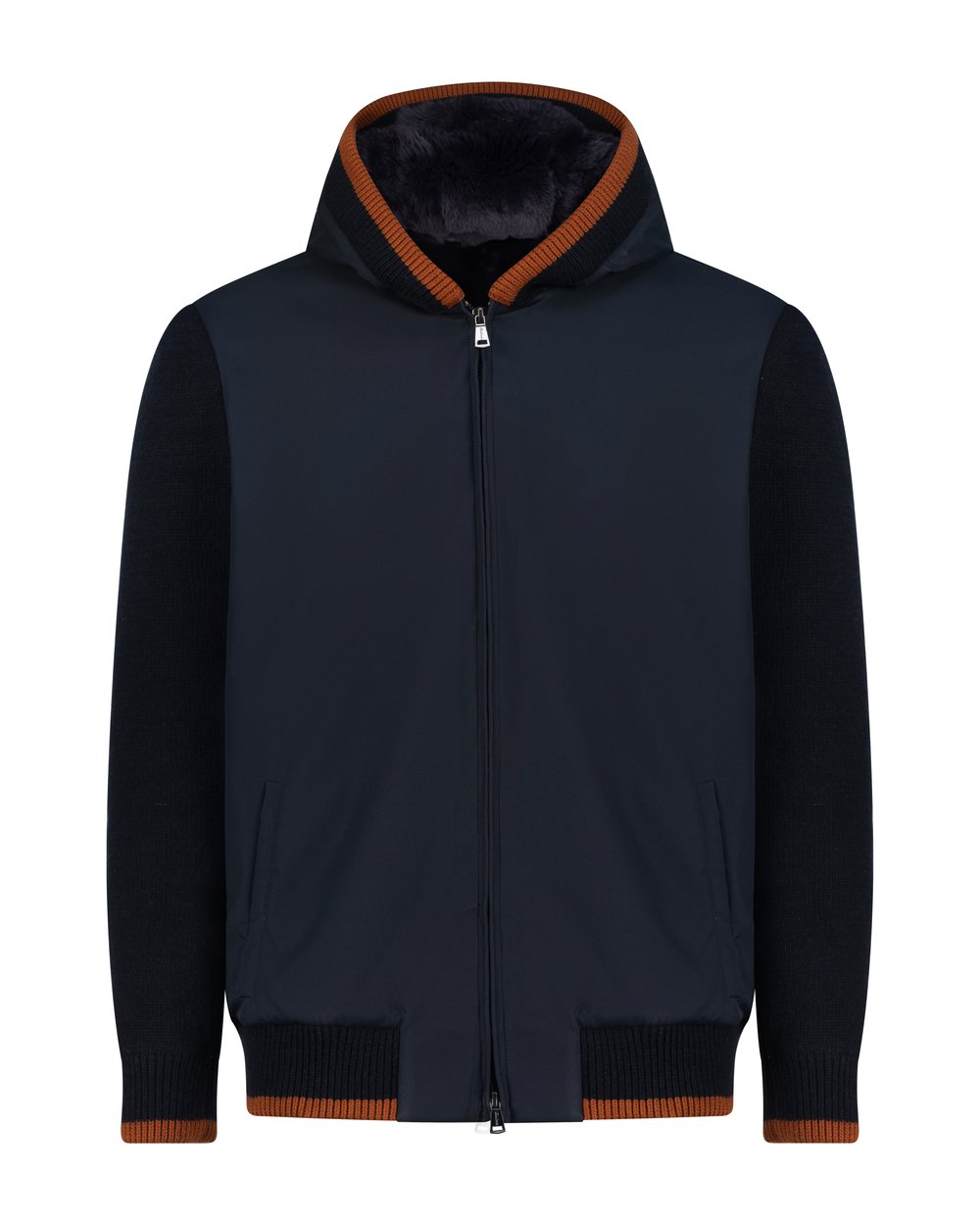 Frost fur hoodie indigo night