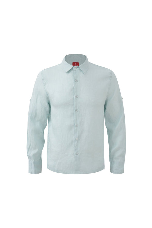 Linen Long Sleeves-Baby-Blue