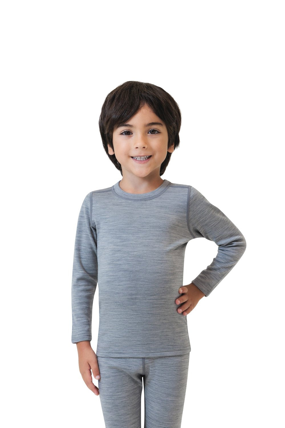 Kid's base layers set mist grey