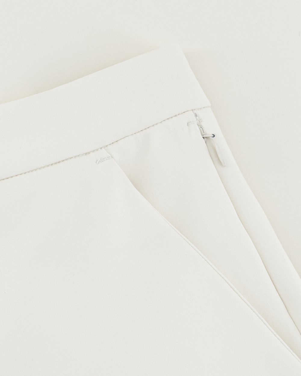 Compact nylon trousers classic ivory