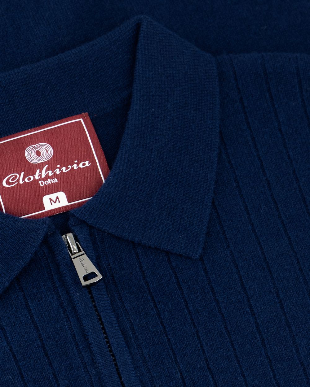 Half zip rib merino wool sweater bay