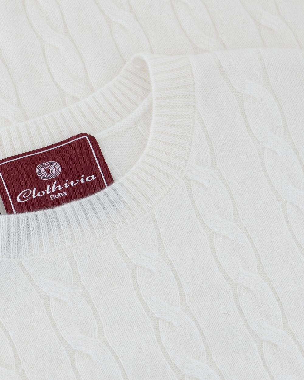 Cashmere  round neck  cable  sweater lily