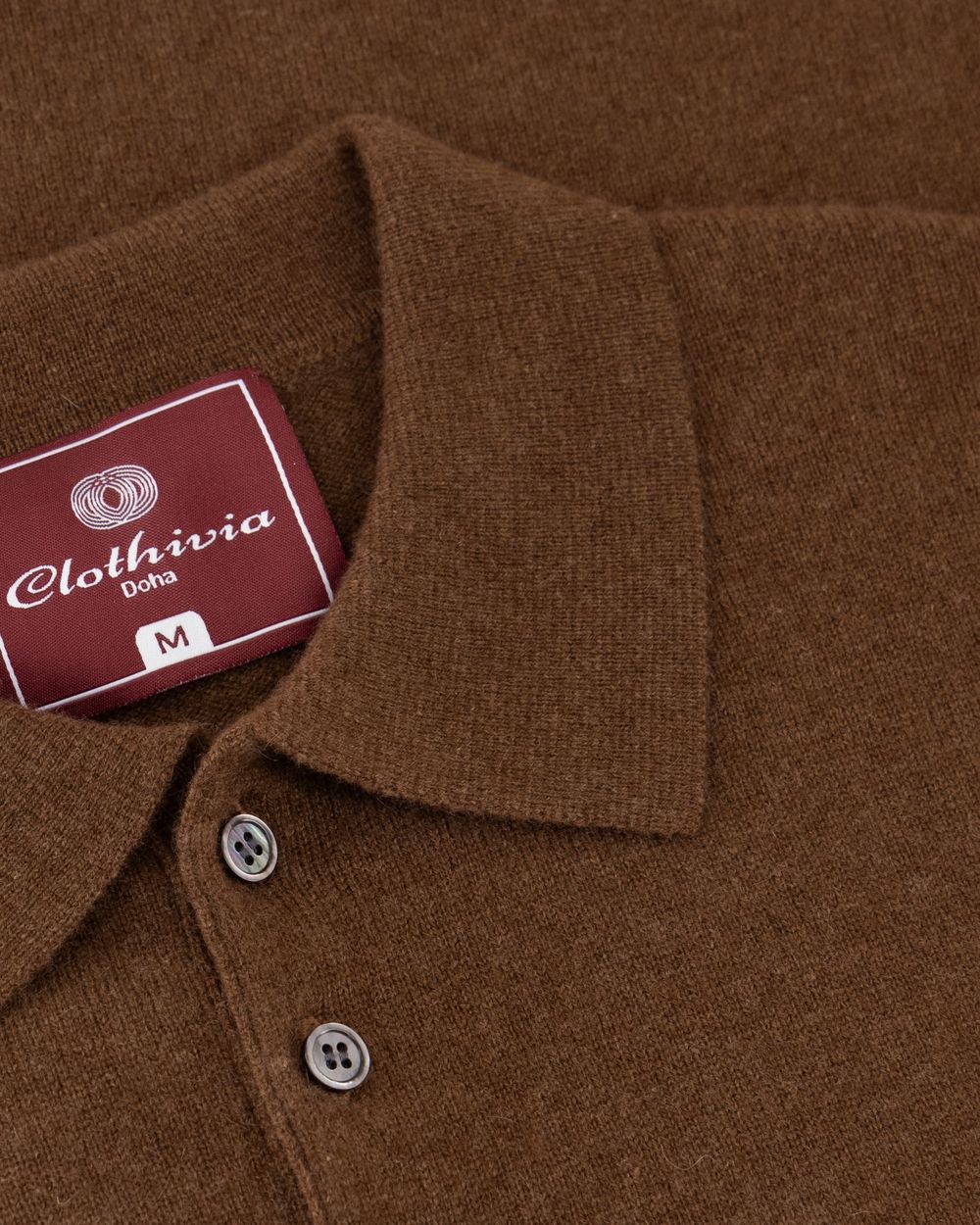 Cashmere polo sweater mocha