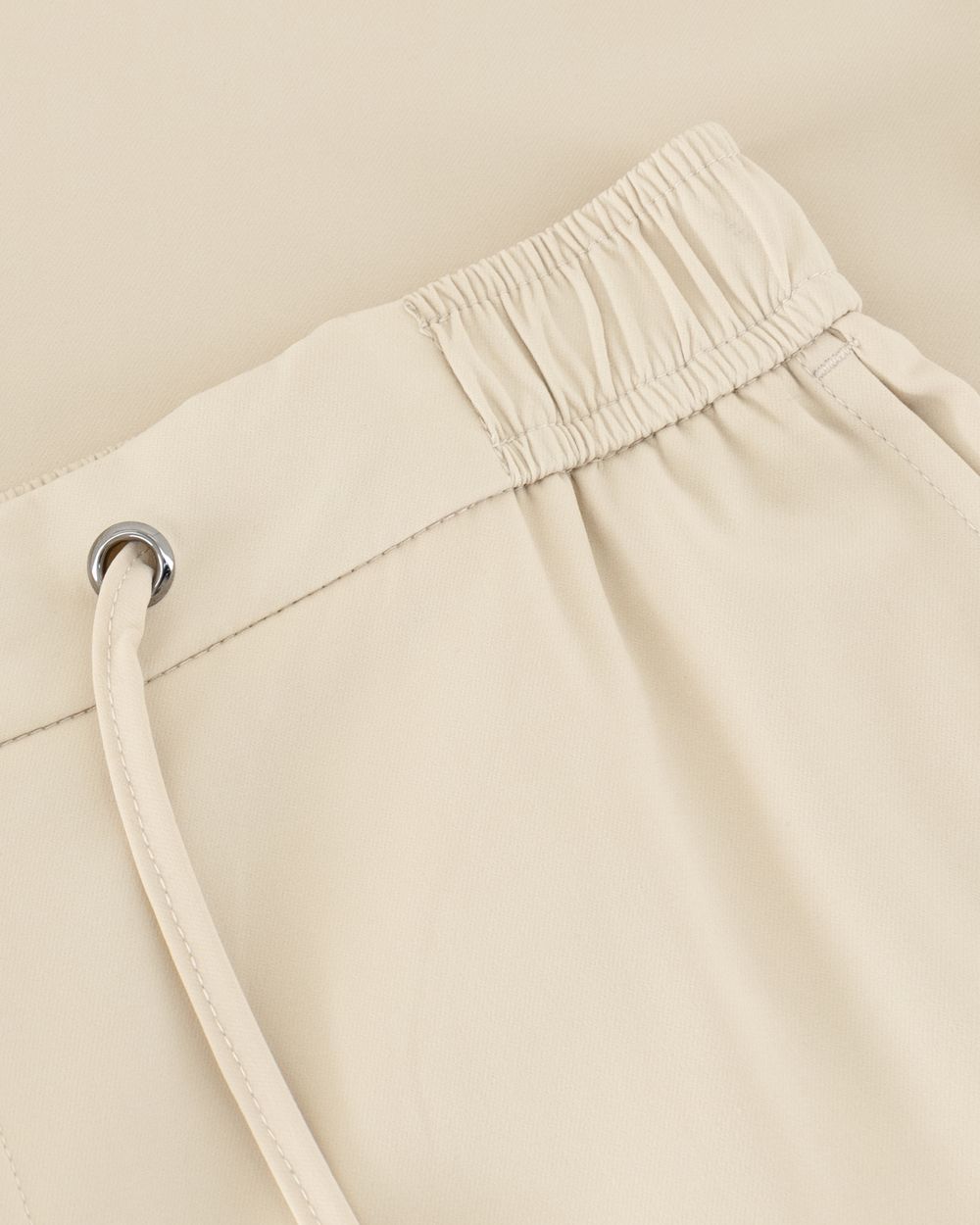 Soft weave nylon trouser camel beige