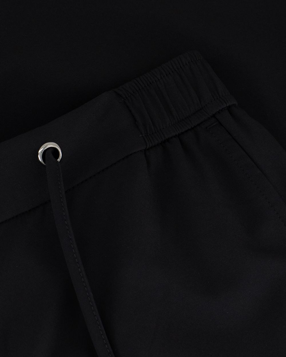 Soft weave nylon trouser carbon black