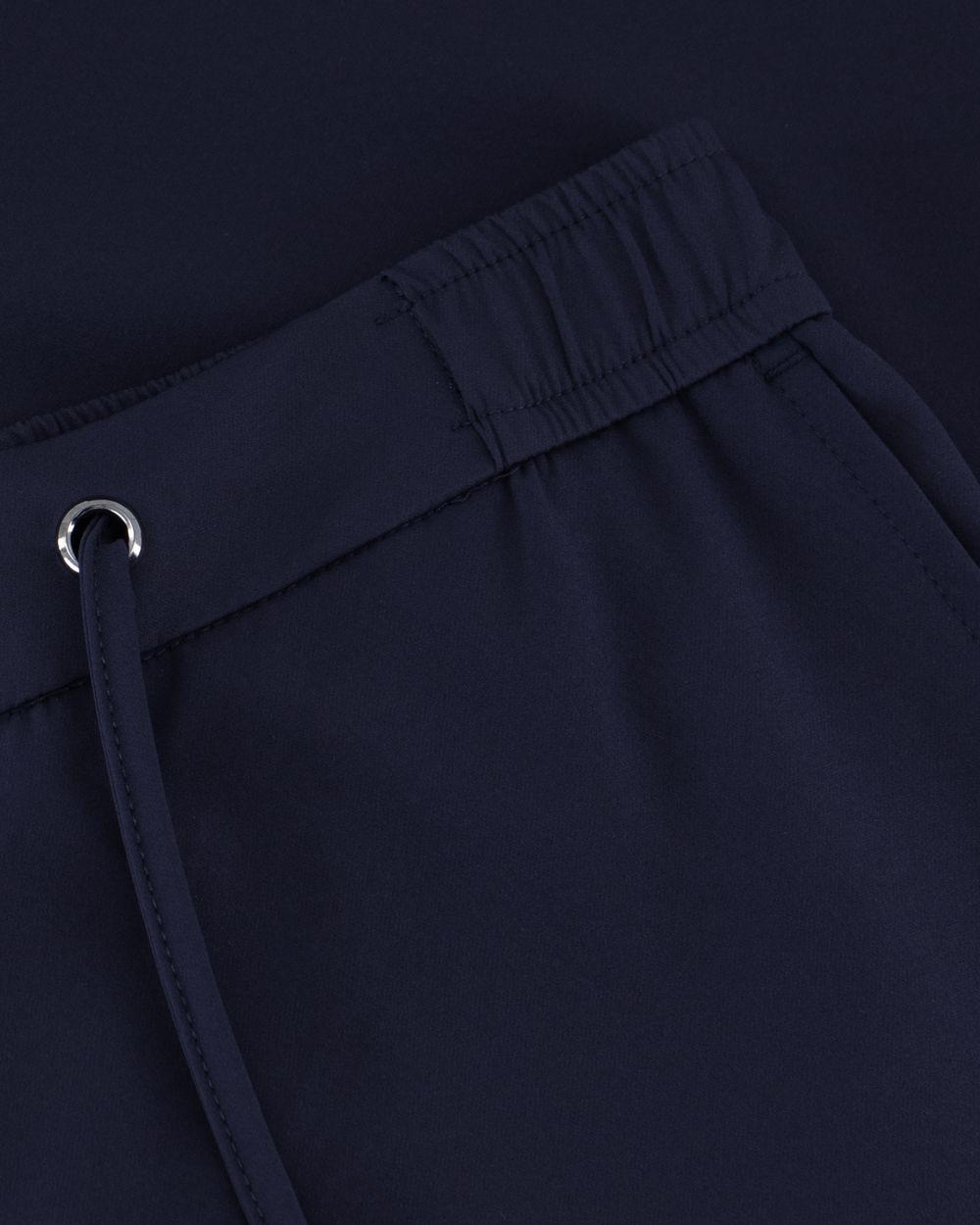 Soft weave nylon trouser indigo night