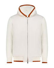 Frost fur hoodie opal snow