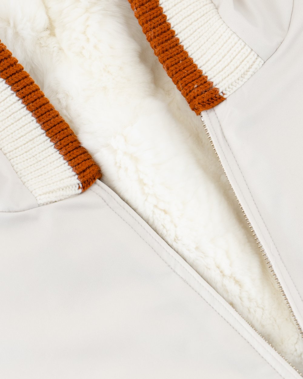 Frost fur hoodie opal snow