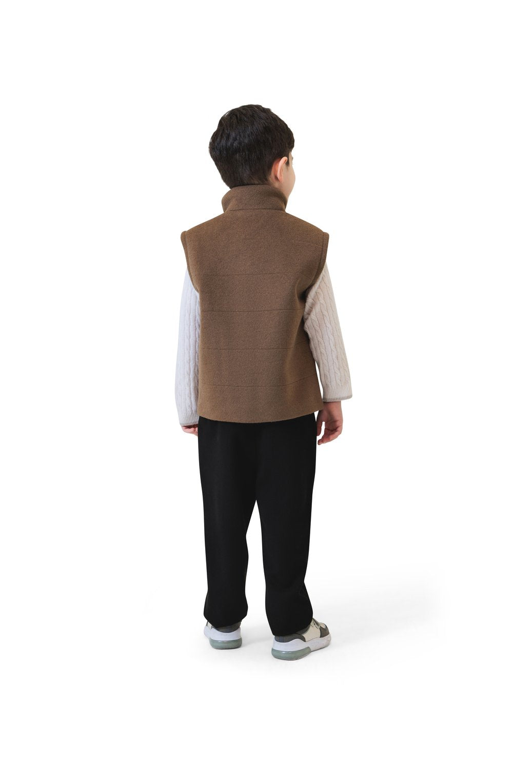 Kid's sereno wool vest caffè taupe