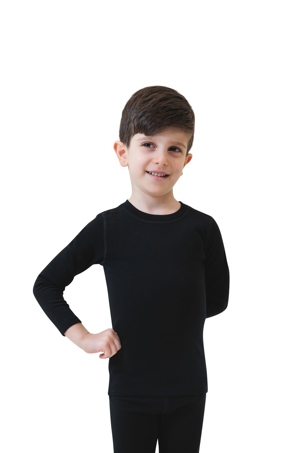 Kid's base layers set carbon black