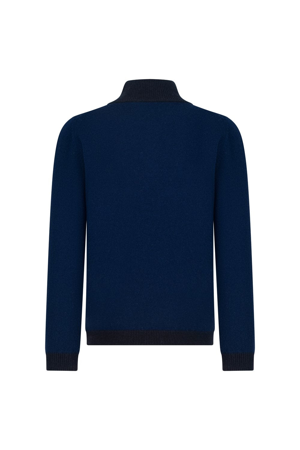 Kid's half zip merino wool sweater bay 
 dark ink