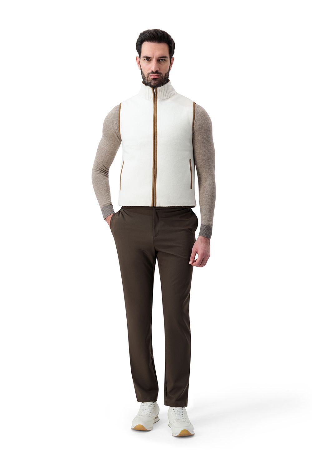 Barzan vest classic ivory