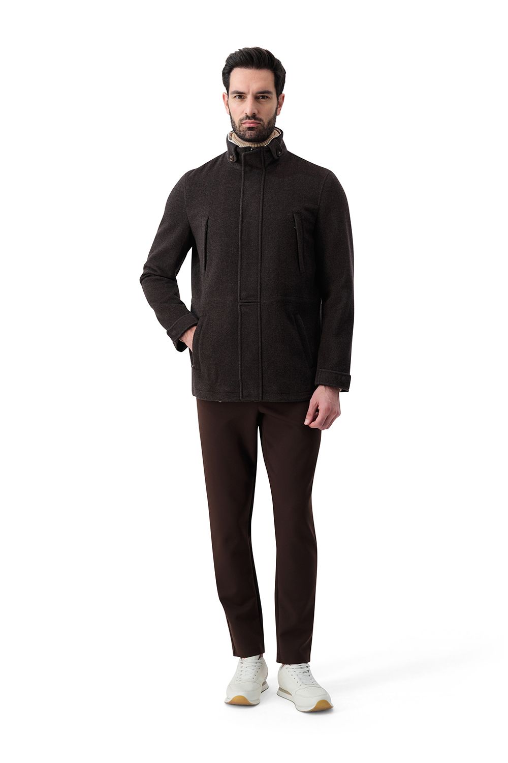 Castellano overcoat caffè taupe