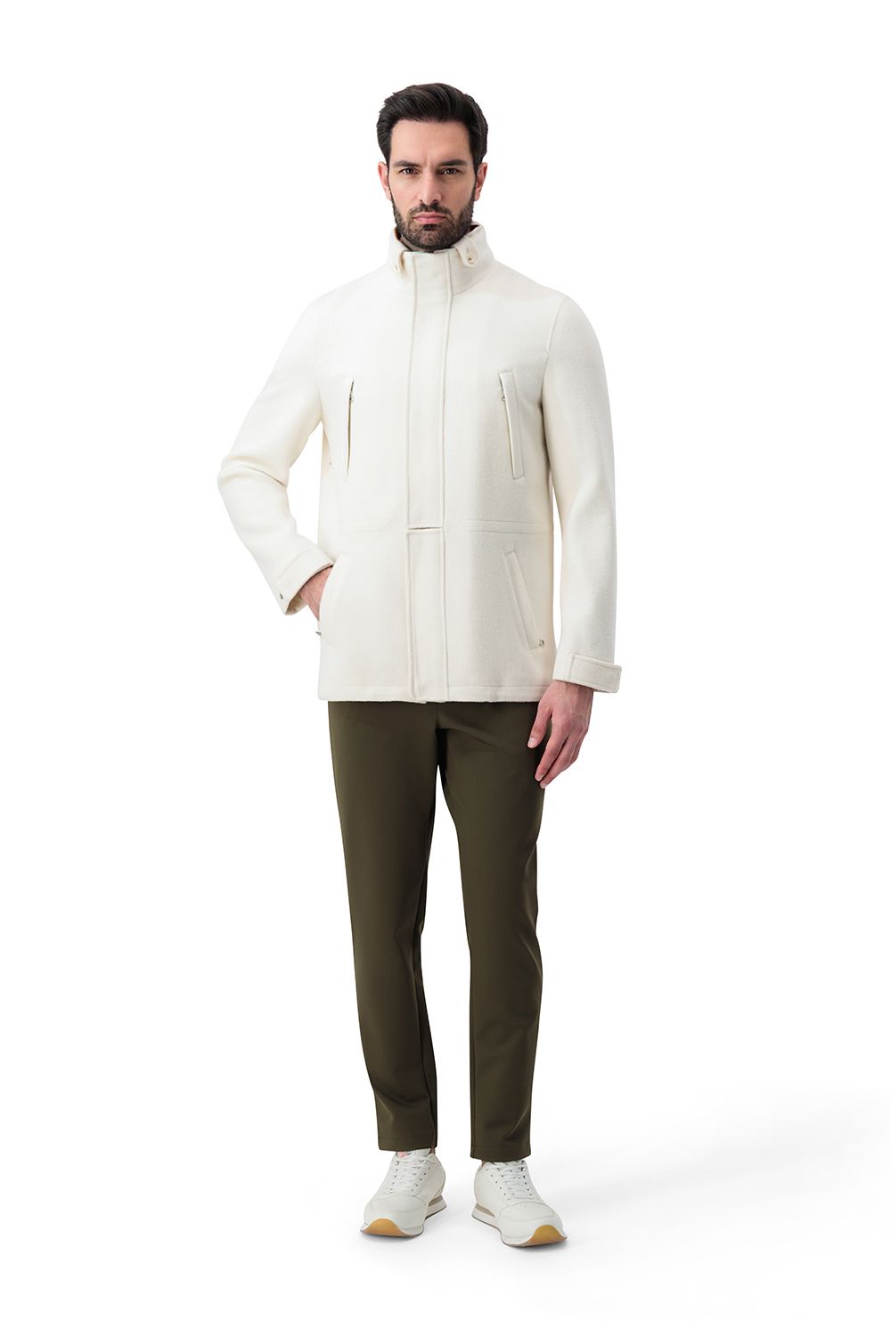 Castellano overcoat classic ivory
