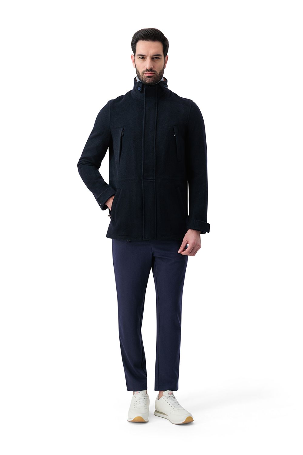 Castellano overcoat indigo night