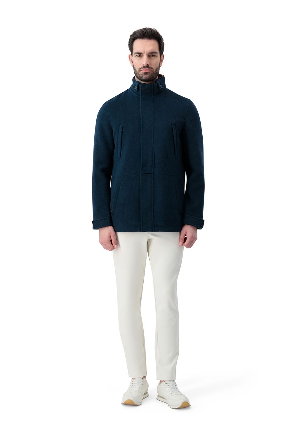 Castellano overcoat teal horizon