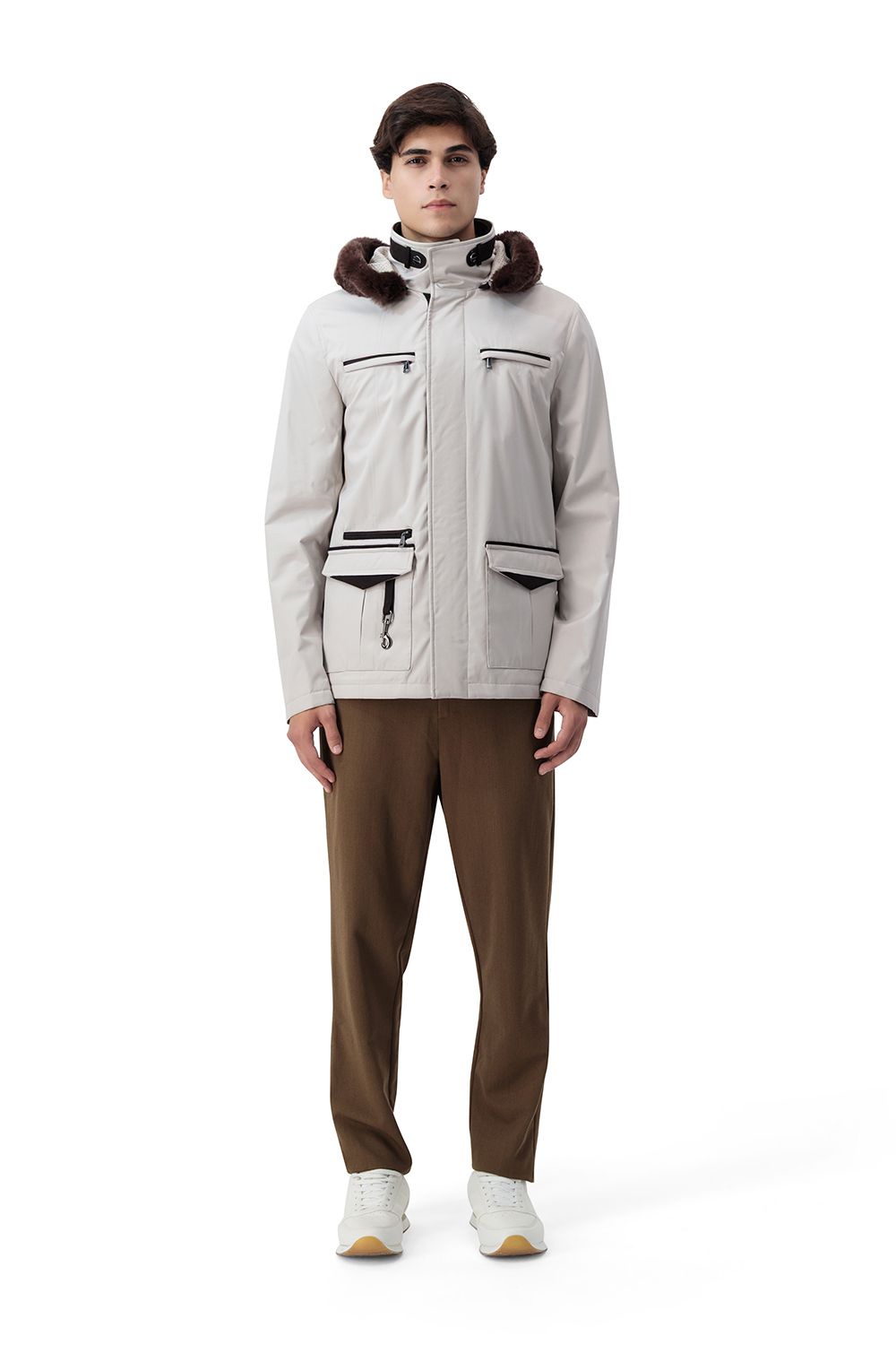 Highland estate coat mist grey
