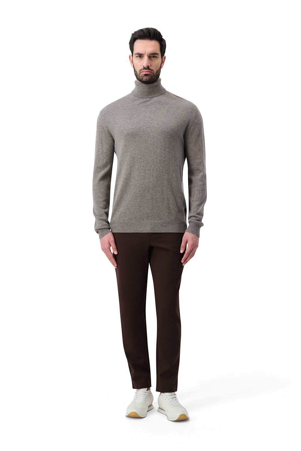 Turtle neck merino wool sweater vapor