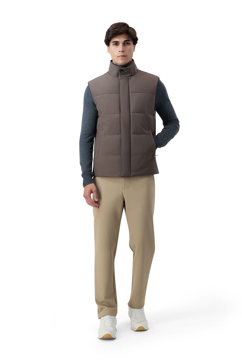 Savoia down vest mocha umber