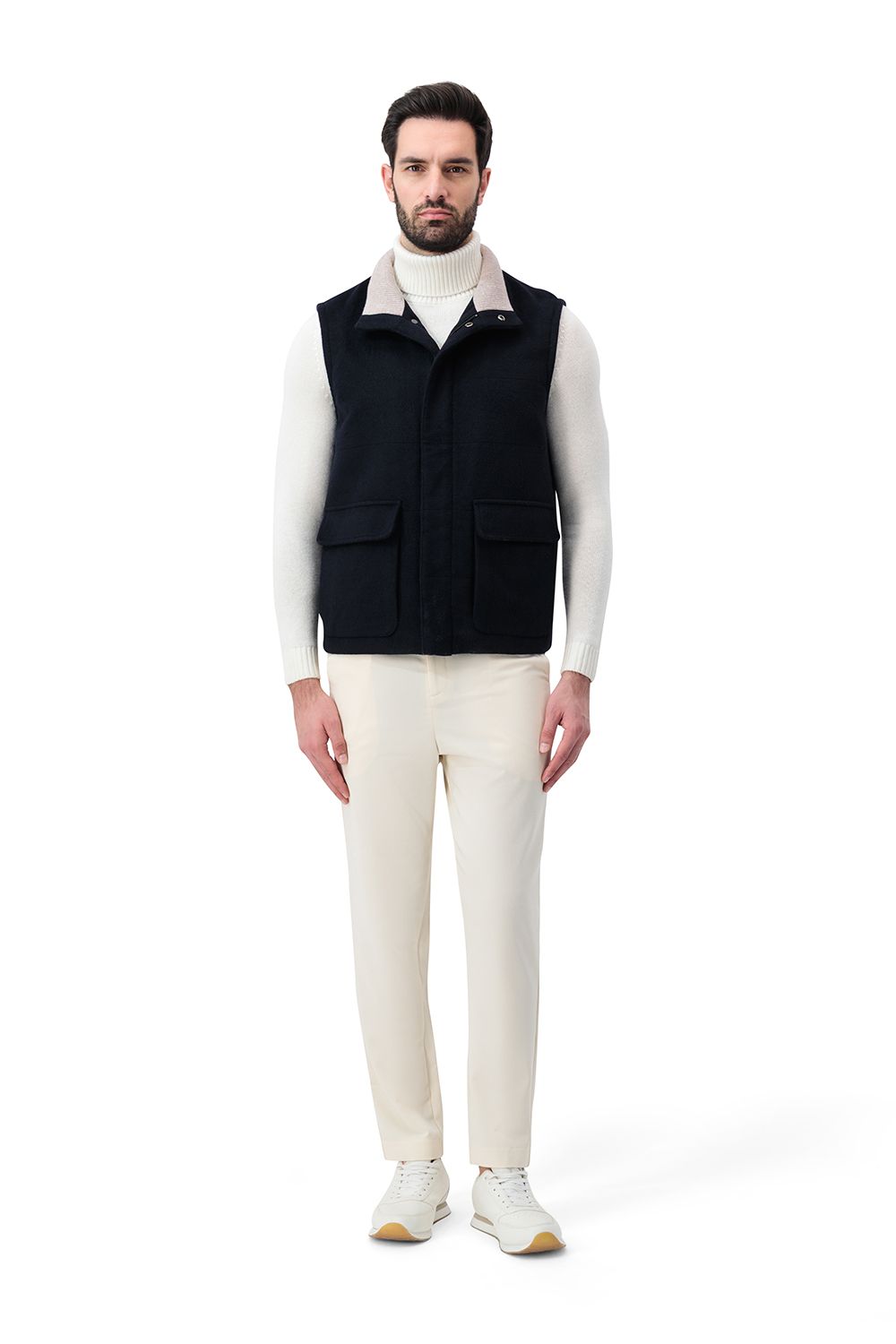 Sereno wool vest indigo night