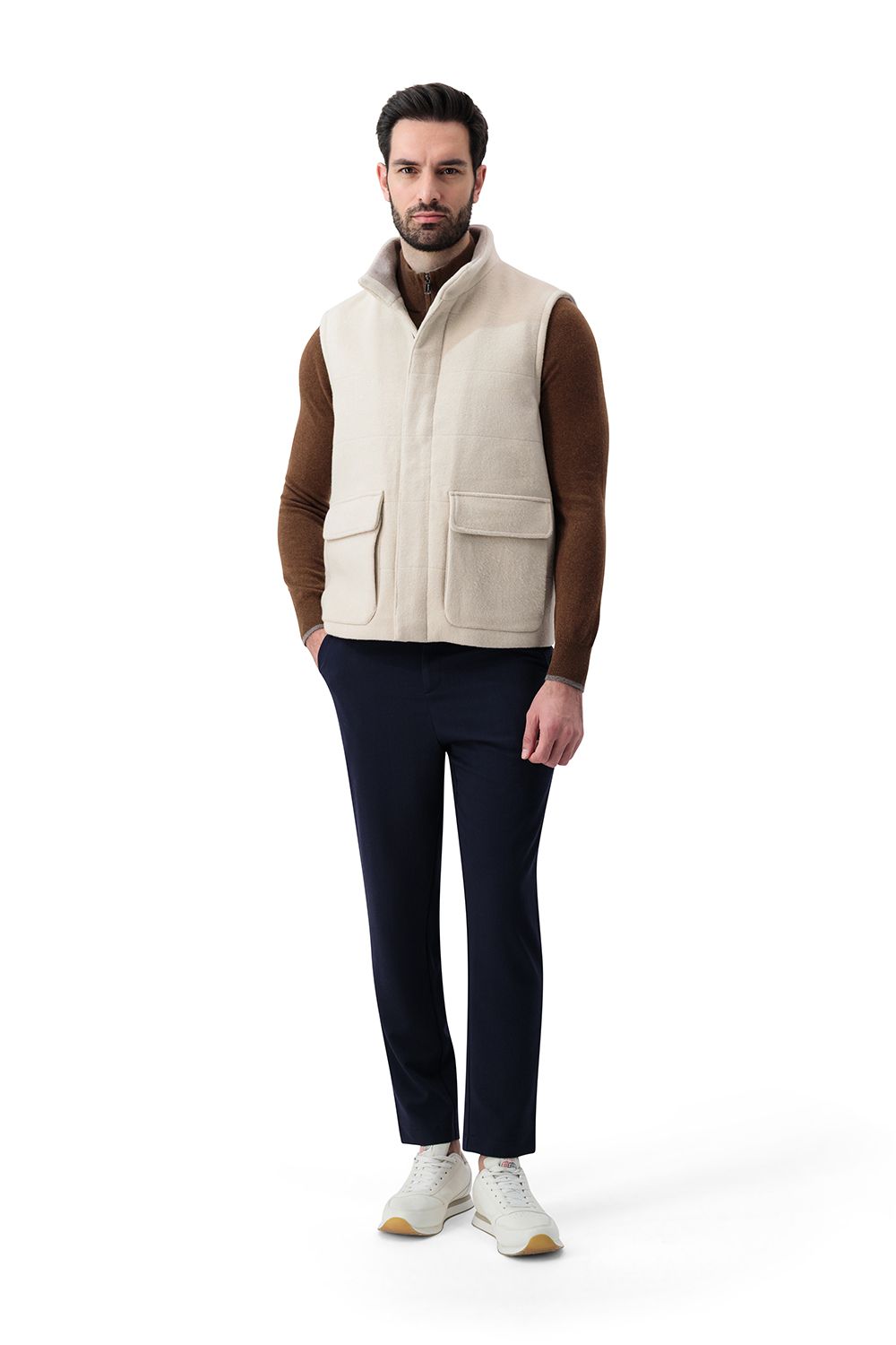 Sereno wool vest matte beige