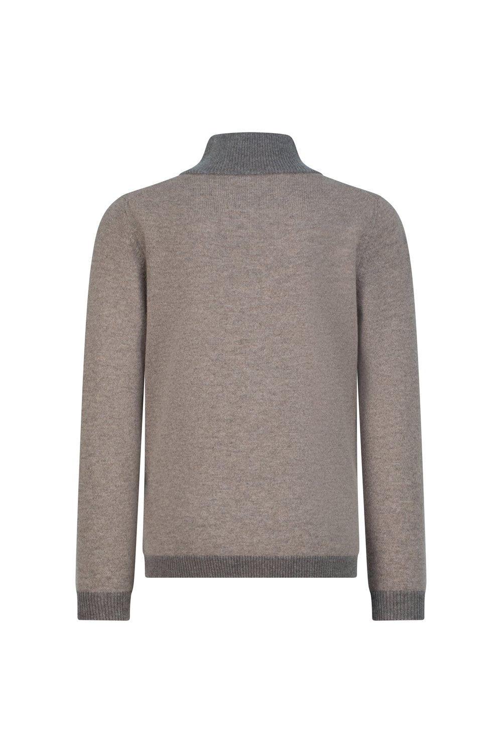 Kid's half zip merino wool sweater cobble
 vapor