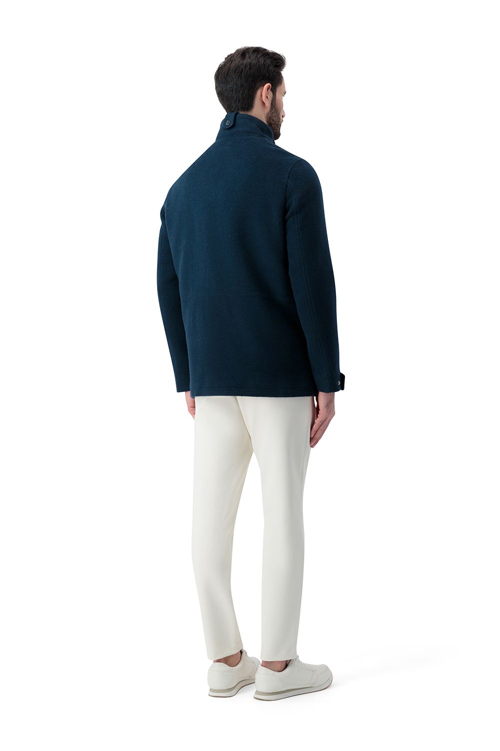 Castellano overcoat teal horizon