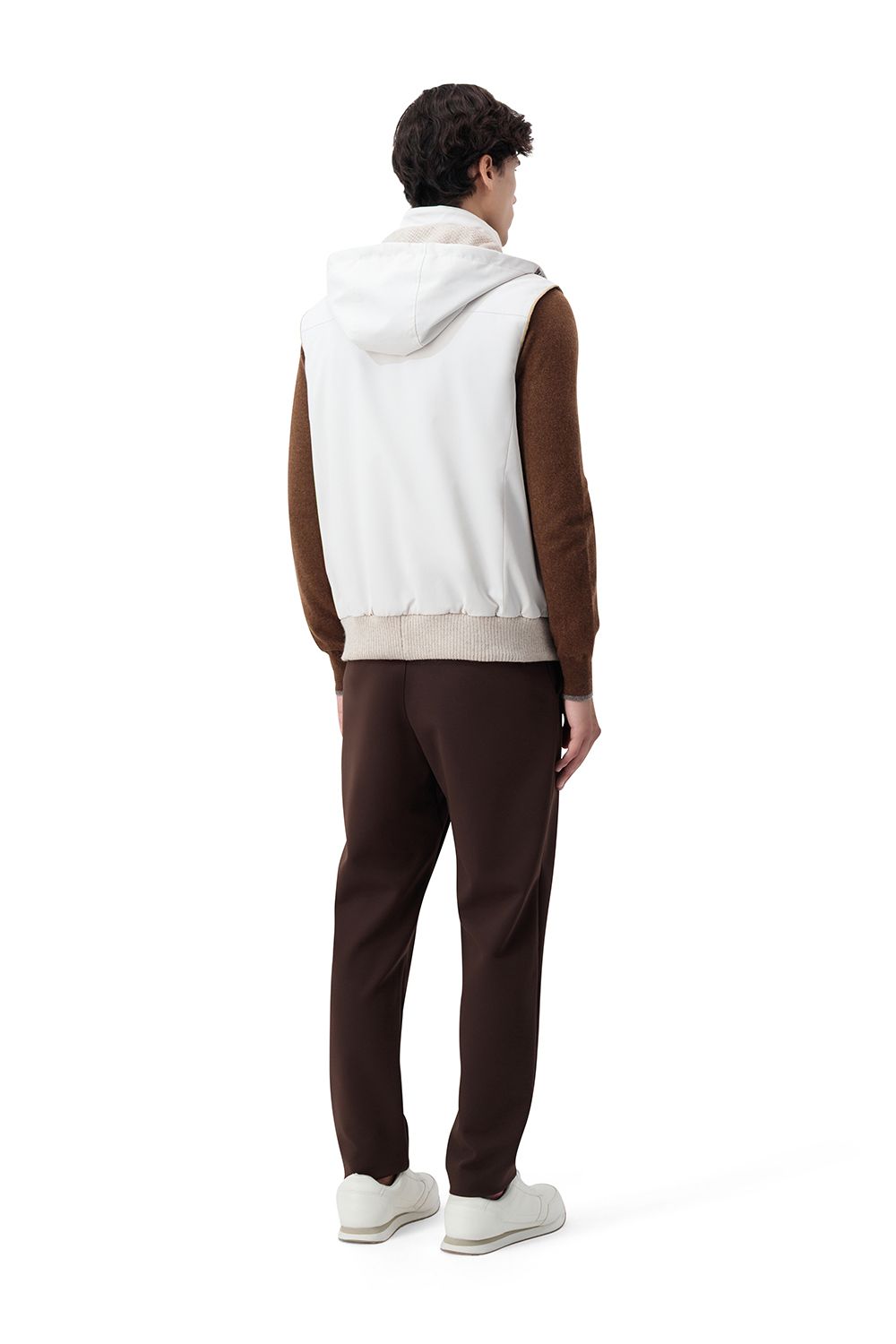 Lunaro contrast vest sandstone cream