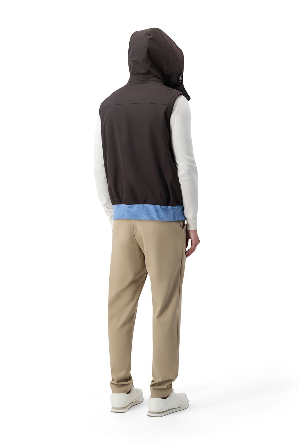 Lunaro contrast vest taupe mist