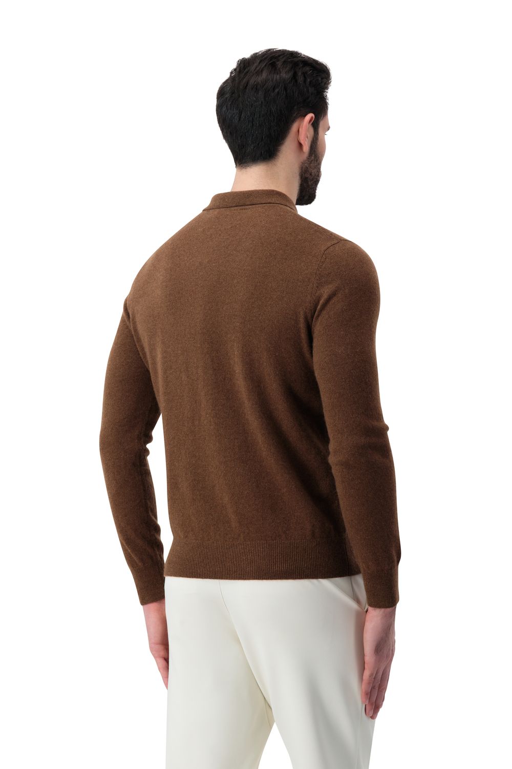 Cashmere polo sweater mocha